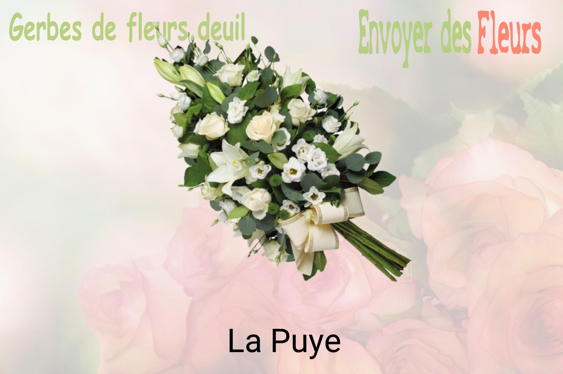 Gerbe de fleurs de deuil livrée à La Puye